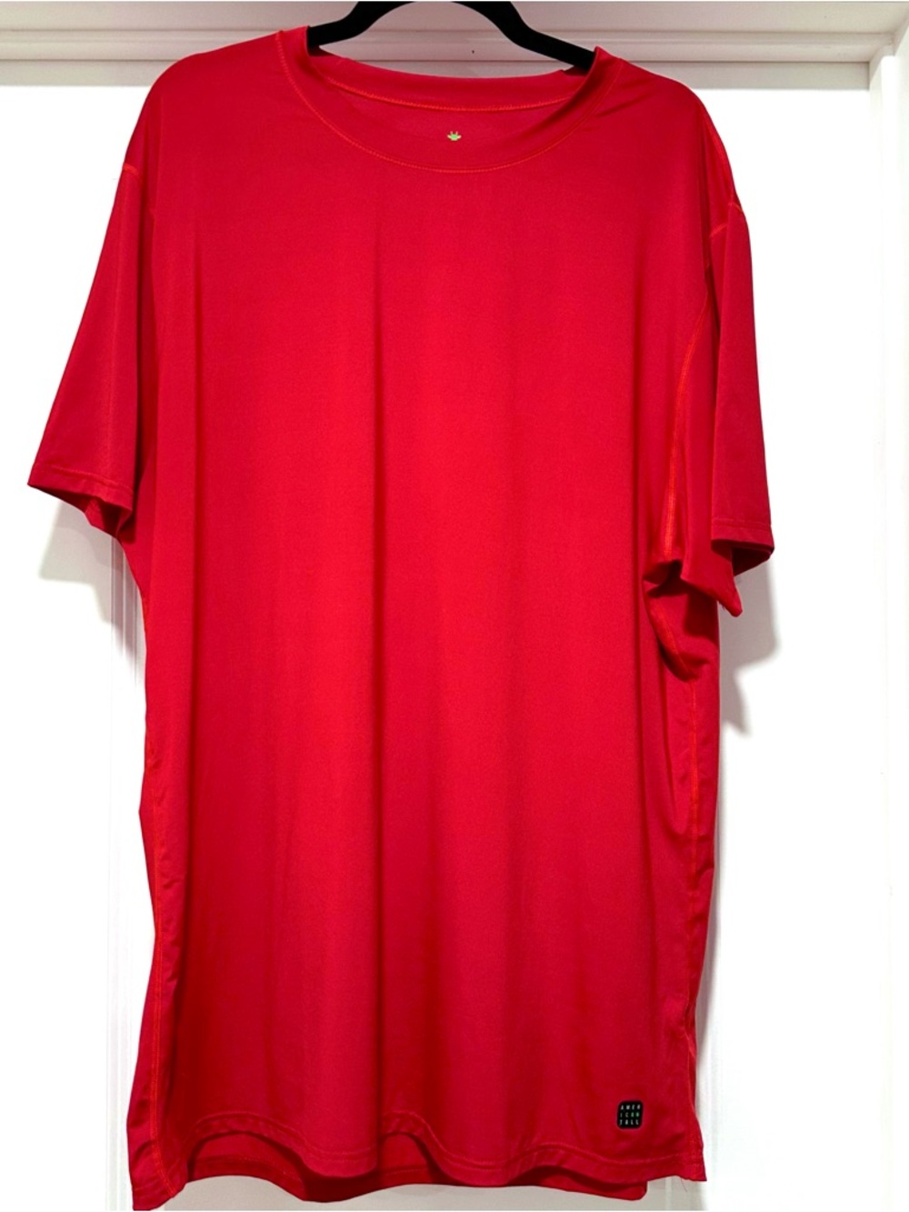 American Tall Men's Red Athletic Performance T‑Shirt Size 2XLT Extra Large Tall